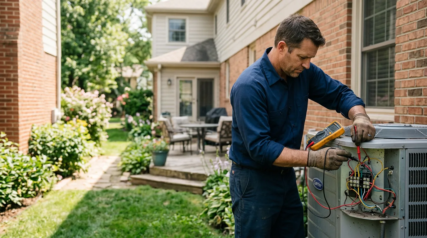 HVAC technician working near Midway, KY